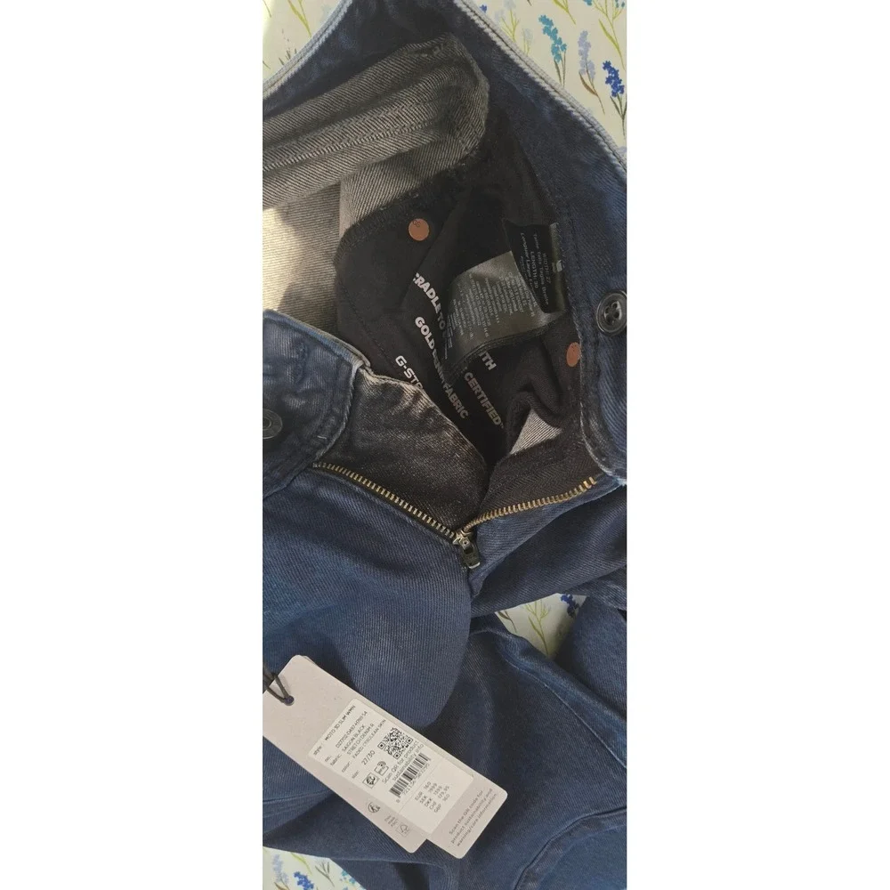 G Star RAW MOTO 3D SLIM WMN Jeans Faded Cerulean Skin Size 27x30‎ Zippers